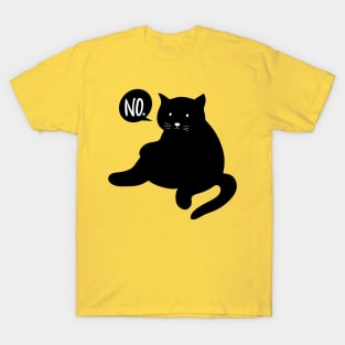 Black Cat Says No T-Shirt